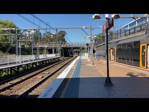 Freight Train Grain Hoppers Four Pacific National Locomotives on the down thru Hornsby