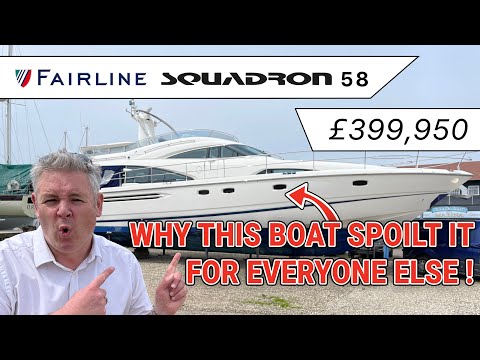 Fairline Squadron 58 boat tour - Why this boat spoilt it for everyone else? - plus it's 1 major flaw