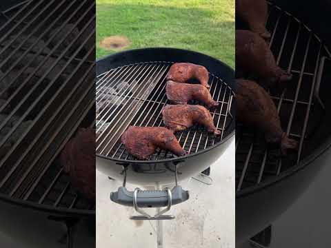 How to cook perfect chicken leg quarters on the Weber kettle?