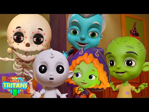 Семья пальцев монстров Little Tritans мульт и Хэллоуин музыка видео для детей