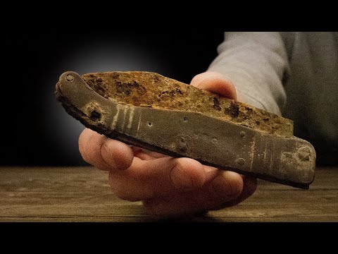 Pocket Knife Restoration + New Handle / Very Rusty #restoration #asmr