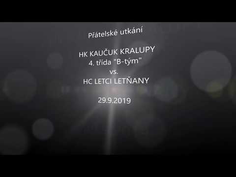 HOKEJOVÝ ZÁPAS HK KRALUPY - HC LETCI LETŇANY 4.TŘÍDA 29.9.2019