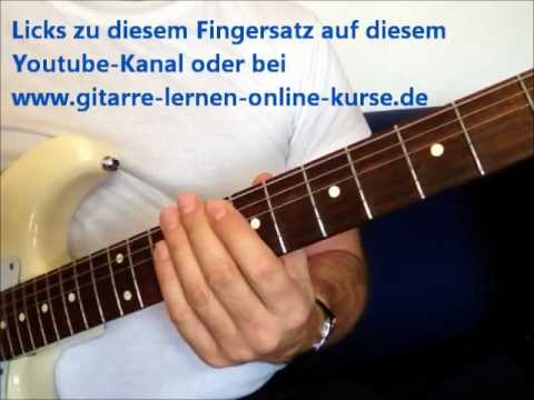 Pentatonik Fingersatz in der 5.Lage (A-Moll-Pentatonik) - E-Gitarre lernen