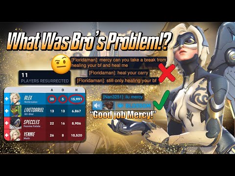 What Was Bro's Problem!? 🤨 - Mercy Gameplay & Commentary - Overwatch 2 (Season 20)
