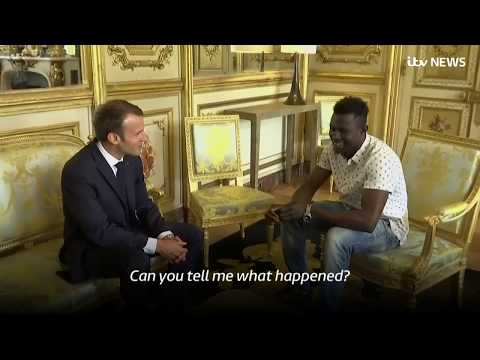 Emmanuel Macron to 'Spider-Man' hero: 'Can you tell me what happened?' | ITV News