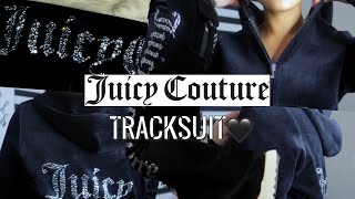 UNBOXING: BLACK JUICY COUTURE TRACKSUIT🖤 *try on haul & making a tiktok*