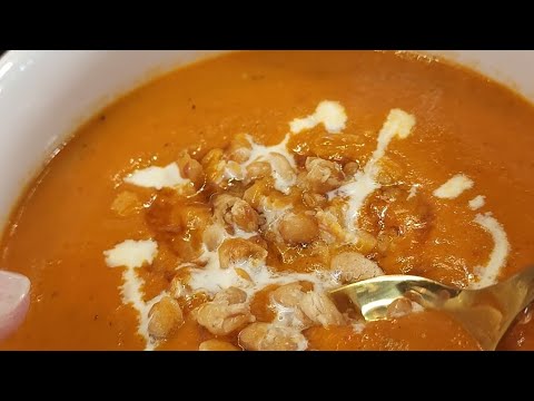 Soupe tomates et poivron 🥣 #soupe #soup #tomate #recettefacile #easyrecipe #soupseason #fallrecipes