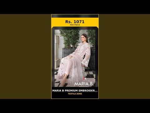 Maria B Premium Embroidered-5 - Chiffon Dupatta – product video thumbnail