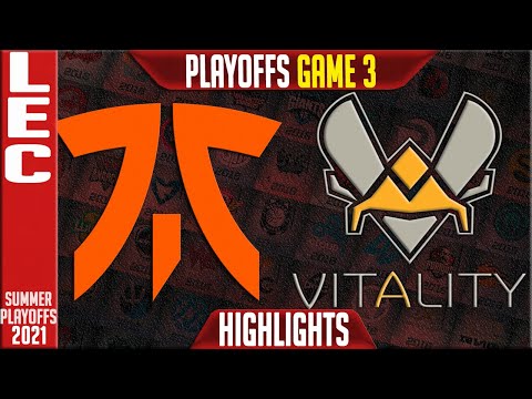 FNC vs VIT Highlights Game 3 | LEC Playoffs Summer 2021 Round 1 | Fnatic vs Vitality G3