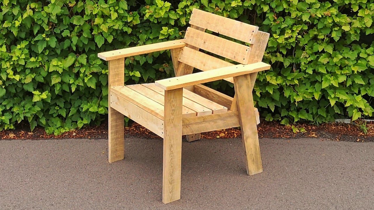 DIY PALLET Chair, Outdoor Pallet Chair, Creative Recycling Idea