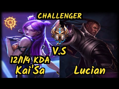 SPY Kobbe (KAI'SA) vs LUCIAN - 12/1/4 KDA BOTTOM ADC CHALLENGER GAMEPLAY - EUW