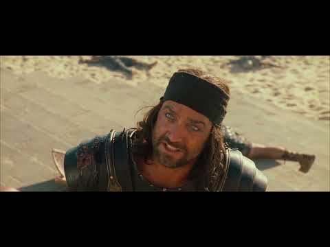 Troy (2004) Achilles chops off the head of Apollo's statue