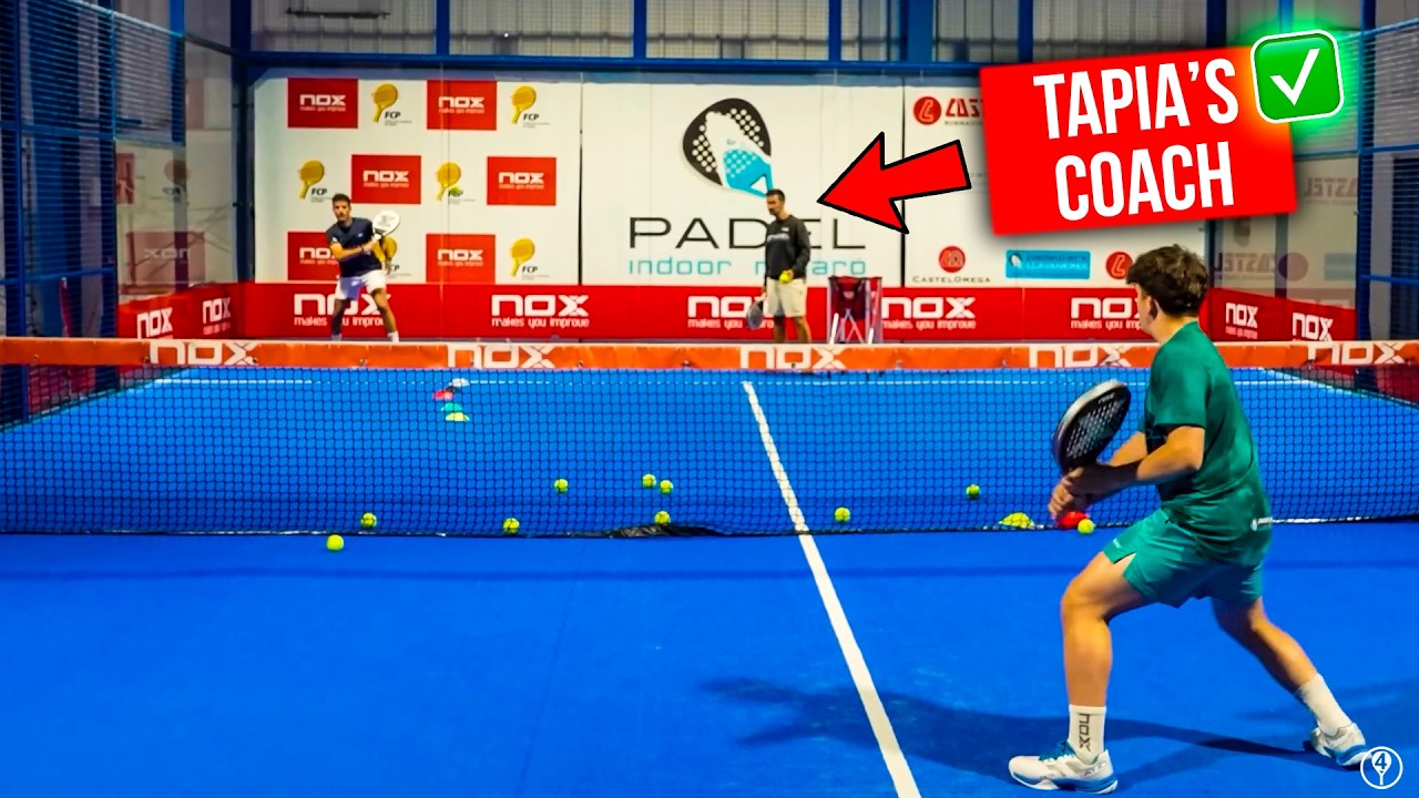 Volley and defense training session with pro padel coach.