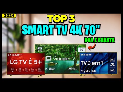 🏆Top 3 Melhores Smart TVs 70 Polegadas/Melhor Smart TV 4K 70” Boa e Barata/TV 70” Custo Benefício