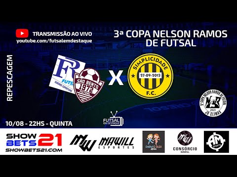 3ª COPA NELSON RAMOS - FR QUADRAS/SÃO BENTO X SIMPLICIDADE   #futsalemdestaque