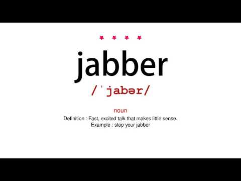How to pronounce jabber - Vocab Today