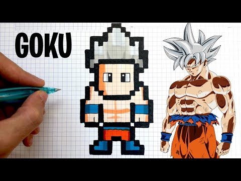 TUTO DESSIN GOKU ULTRA INSTINCT PIXEL ART DRAGON BALL