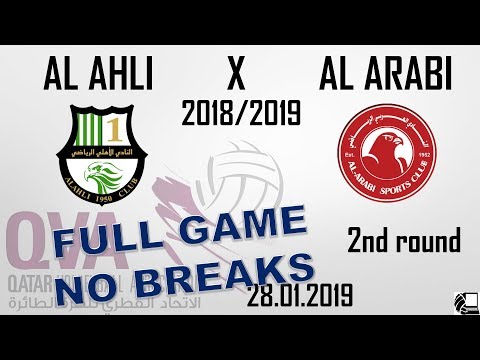Al Ahli X Al Arabi 0:3 - Qatar Volleyball League 18/19 - (28.01.2019) NO BREAKS, BACK VIEW