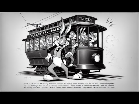 1927 CARTOON! Oswald The Lucky Rabbit In: "Trolley Troubles" #cartoons #film #classiccartoon