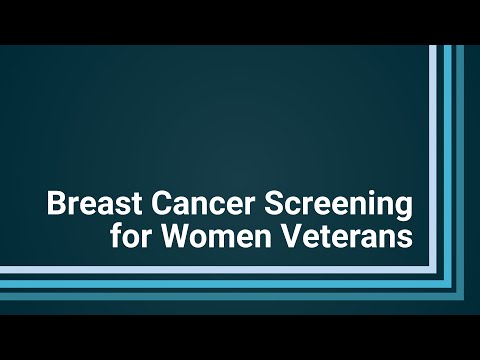 Breast Cancer Screening for Women Veterans