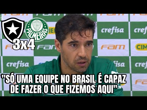 ABEL FERREIRA MANDOU A REAL APÓS A VIRADA HISTÓRICA DO PALMEIRAS SOBRE O BOTAFOGO NO NILTON SANTOS!