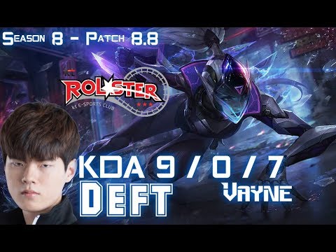 KT Deft VAYNE vs EZREAL ADC - Patch 8.8 KR Ranked