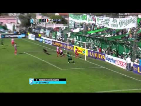 Gol de Moreira Aldana. Sp. Estudiantes 2 - Los Andes 0. Fecha 32. B Nacional 2015. FPT.