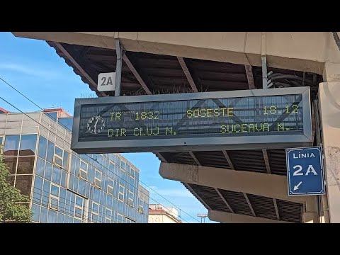Anunț în gara CFR Iași la tracțiunea trenului IR 1832 Cluj-Iasi-Galati