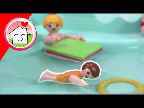 Playmobil Familie Hauser - Anna lernt schwimmen - Schwimmkurs Aquapark Geschichte