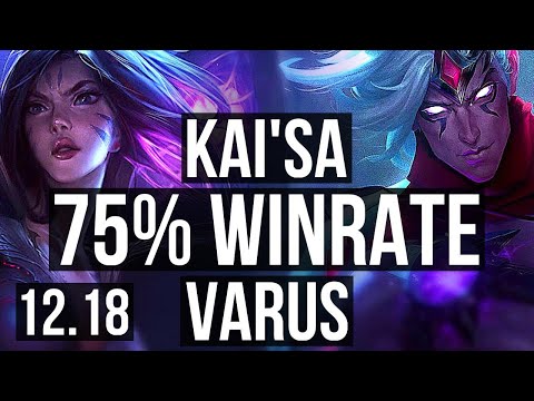 KAI'SA & Pyke vs VARUS & Soraka (ADC) | 75% winrate, 11/1/7, Legendary | KR Diamond | 12.18