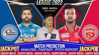 IPL 2022 ! Match 23 Prediction ! Punjab Kings vs Mumbai Indians ! Today Match Prediction