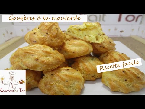 Gougères à la moutarde - Recette facile de gougères