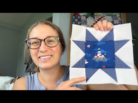 Sawtooth Star Quilt Block tutorial, variable star, Stargazer Quilt Along, Week 4