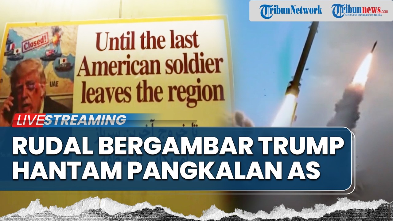 Detik-detik Rudal Iran Berwajah Trump Hantam Pangkalan AS Hingga Jet F-15 & Drone Predator Hancur!