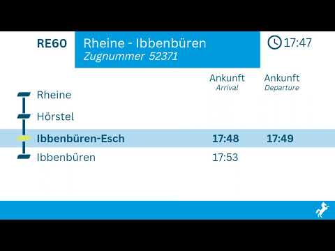 WestfalenBahn - Ansagen des RE60 Rheine - Ibbenbüren