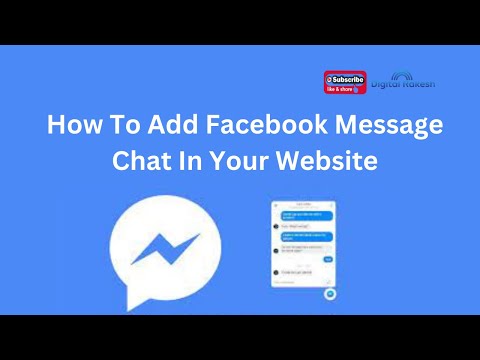 How to Add Facebook Message chat in your website 