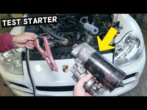 HOW TO TEST CAR STARTER demonstrated on PORSCHE CAYENNE