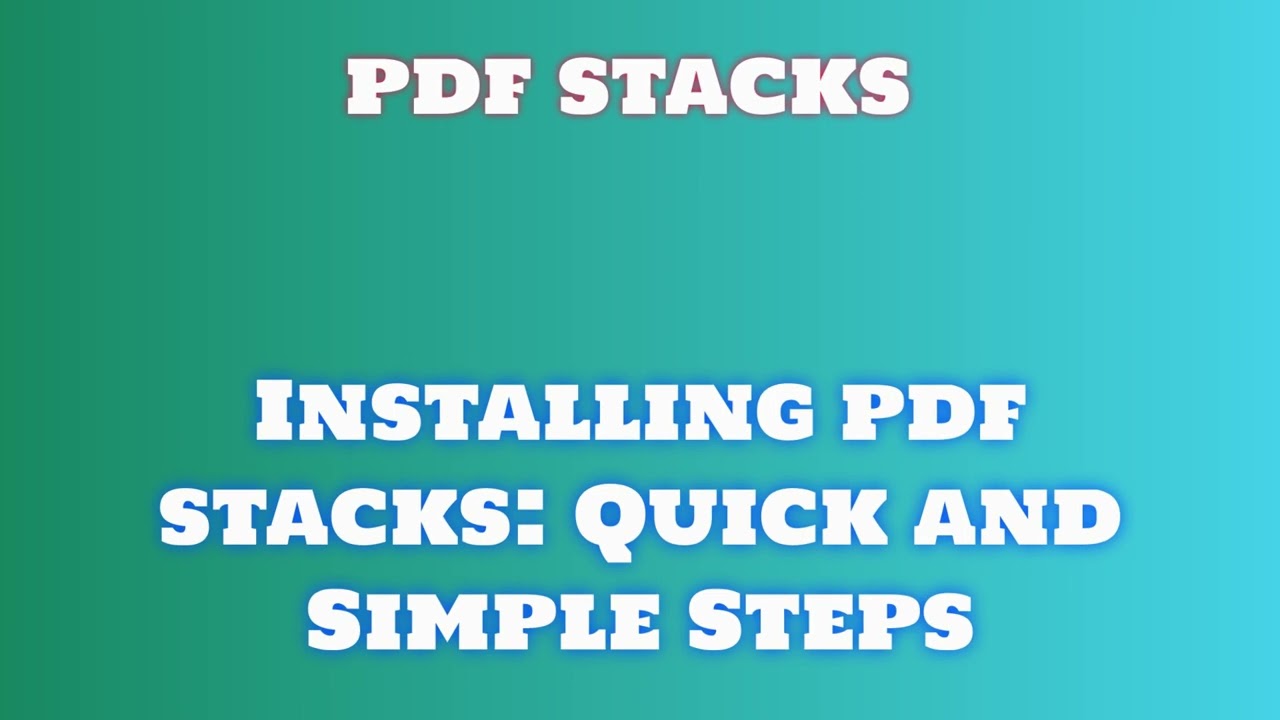 pdf stacks Installation: License Activation Walkthrough