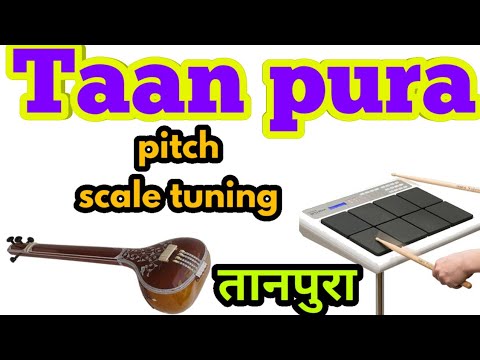 🌷Taan pura  तानपुरा🌷pitch tuning 👉scale -1 2 3 4 5  c# d# f# g# a# full easy tuning, octapad