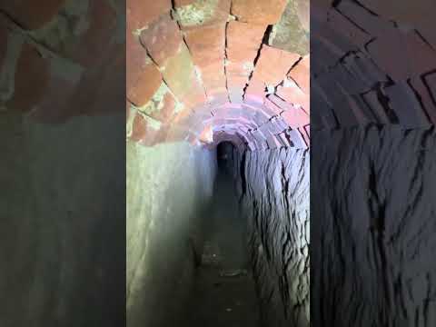 Jim going up tunnel at guys CLIFFE house warwick - photo footage