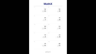 Free Intermediate Math Worksheet #24 | Addition & Subtraction Practice