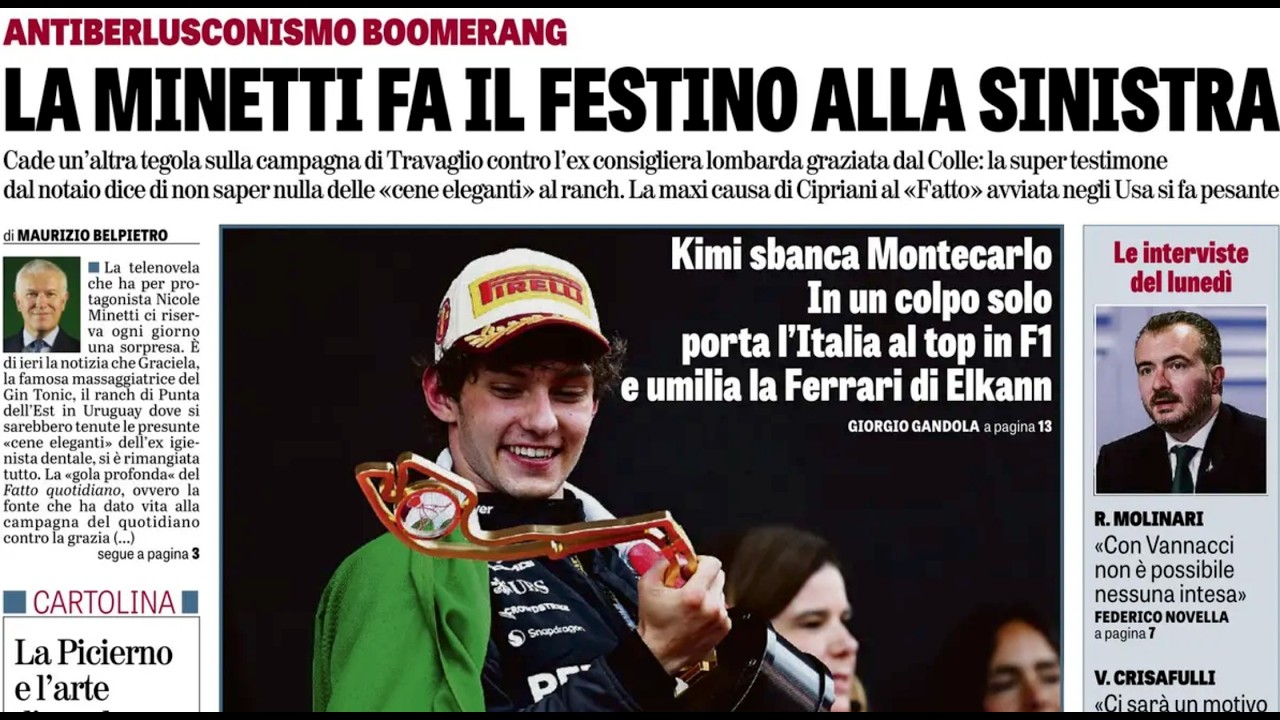 RASSEGNA STAMPA 8 GIUGNO 2026. QUOTIDIANI NAZIONALI ITALIANI  PRIME PAGINE DEI GIORNALI DI OGGI.