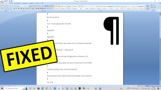 Microsoft Word How to get rid of the Weird symbols in Word Documents