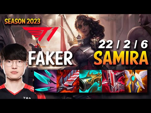 T1 Faker SAMIRA vs MISS FORTUNE ADC - KR Ranked