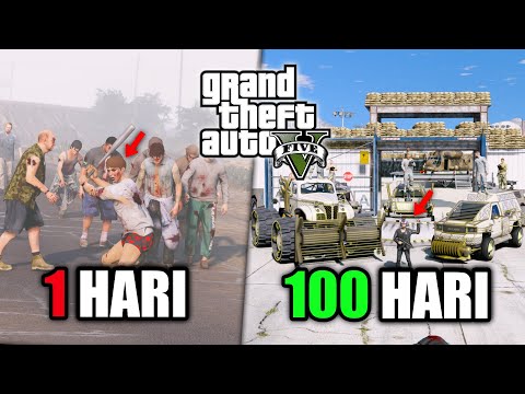 100 HARI DI GTA 5 !! DARI HIDUP SENDIRI SAMPE PUNYA MOBIL ANTI ZOMBIE TERKUAT GTA 5 MOD