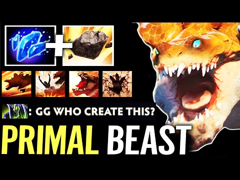 🔥 PRIMAL BEAST — NEW MONSTER HERO Dota 2 100% Destroy TOPSON Rubick Immortal Gameplay