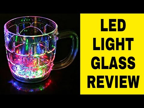 Transparent led light glass mug, capacity: 250 ml