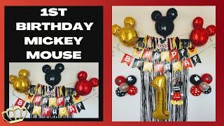 1st Birthday Party Mickey Mouse Theme| Disney Mickey Mouse Decorations