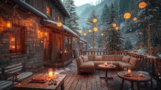 Christmas Jazz Music for Happy Holiday 🎄 Cozy Christmas Snowy Cafe with Smooth Jazz Music