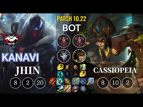 JDG Kanavi Jhin vs Cassiopeia Bot - KR Patch 10.22